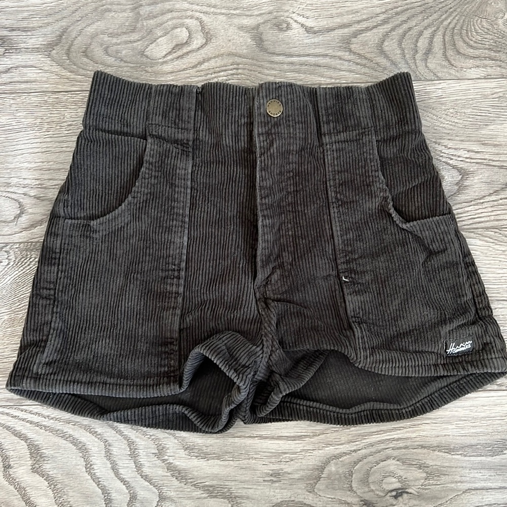 Hammies Womens Corduroy Shorts Gray Retro